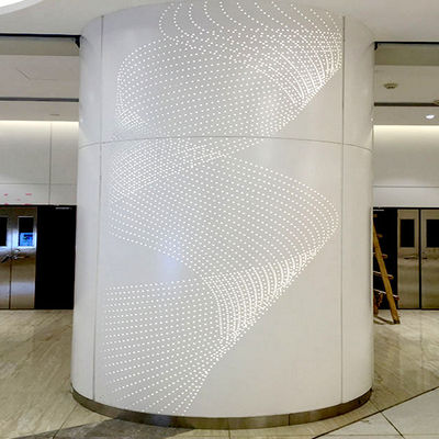 pannelli di rivestimento in alluminio curvo semicircolare per avvolgimento e decorazione di pilastri edili