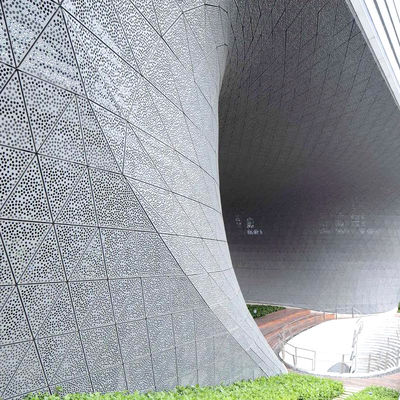 pannelli di rivestimento di alluminio metallico perforato per facciate o schermi edili